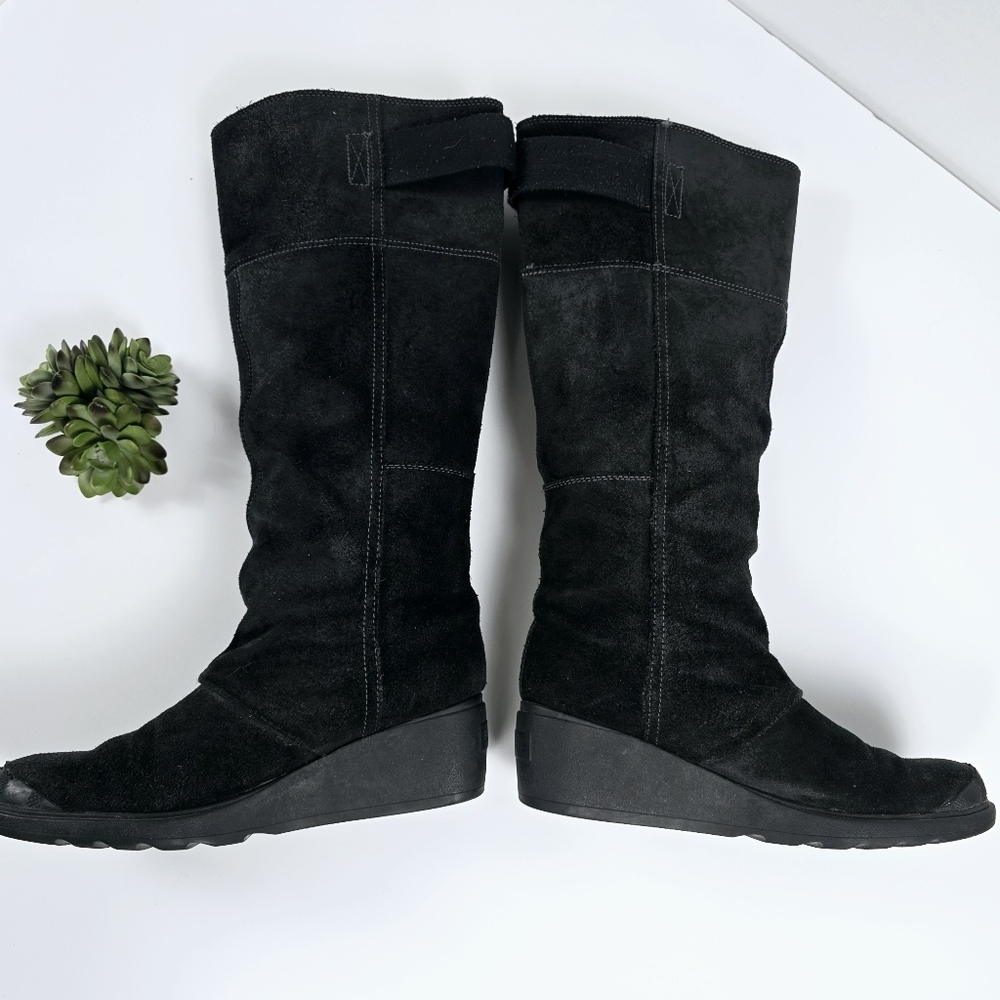Sorel Toronto Wedge Boots Black Suede Size 9.5 - Picture 5 of 14